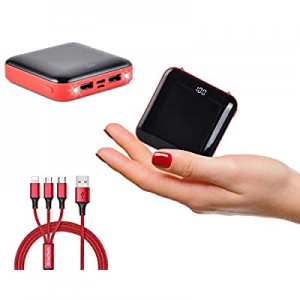Premium Mini Portable Charger Small Power Bank 10000mAh, GreaTech Smallest & Lightest Ultra-Compact