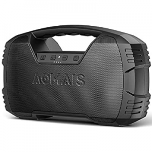 Portable Waterproof Bluetooth Speaker, AOMAIS 40-Hour Playtime Wireless Outdoor Speakers, 25W Rich B