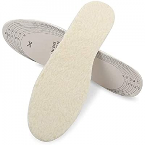 Sheepskin Insoles Men's & Women's Premium Thick Wool Fur Fleece Inserts Cozy & Fluffy for Cold Weath