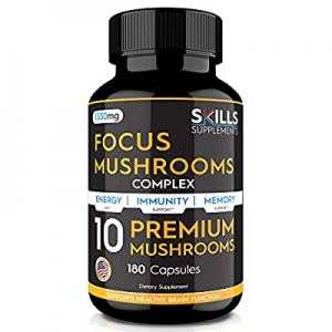 Skills Mushroom Supplement - Lions Mane, Cordyceps, Reishi, Shiitake and More - 180 Capsules – Nootr