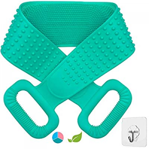Back Scrubber for Shower, ALLYAG Extended Length Silicone Body Scrubber, Exfoliating Brush with Food