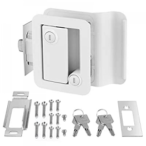 Kohree RV Entry Door Lock Latch Handle with Paddle Deadbolt now 22.0% off , Polar White Enclosed T..