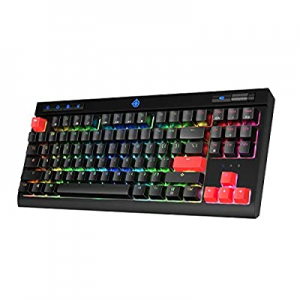STOGA MK17 Gaming Keyboard RGB LED Backlit Wired Blue Switches Mechanical Keyboard with Multi-Media 