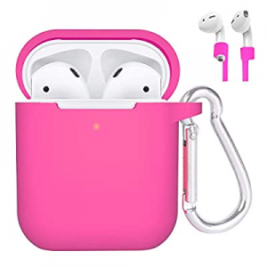 AirPods Case Cover Cute with Keychain, Enhenstre Airpods Case for Girls,Silicone Skin Cover for AirP