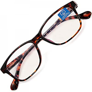 Blue Light Blocking Glasses 1Pack -Computer Glasses with Spring Hinges/Square Eyeglasses Frame, Blue