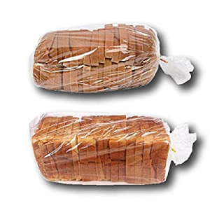 Bread Bags with Ties, Reusable, 100 Clear Bags and 100 Ties, Bread Bags for Homemade Bread and Baker