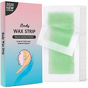 40 Strips Wax Strips, Hair Removal Wax Strips for Body, Chest, Arms, Underarms, Legs, Bikini and Bra