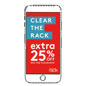 Nordstrom Rack -  extra 25% on red-tag clearance