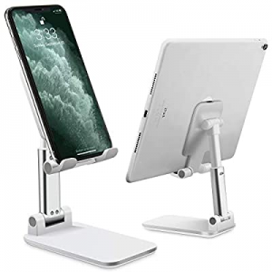Cell Phone Stand Adjustable Angle Height Phone Stand for Desk Stable and Non Slip Mobile Phone Holde