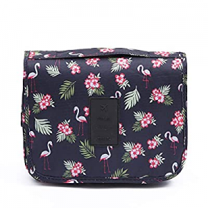 Hanging Travel Toiletry Bag Cosmetic Make up Organizer (Flamingo 3)