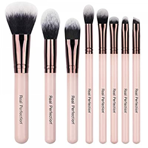Real Perfection 8pcs Makeup Brushes, Makeup Brush Set Powder Foundation Contour Blending Eyeshadow B