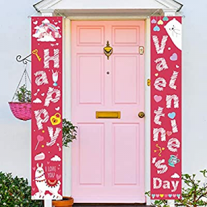 MAIAGO Valentines Day Decorations - Valentines Porch Sign - Happy & Valentines Day Hanging Banners f
