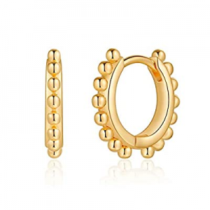 S925 Sterling Silver Post Huggie Earrings now 55.0% off , 14K Gold Plated Dainty Dangle Drop Earri..