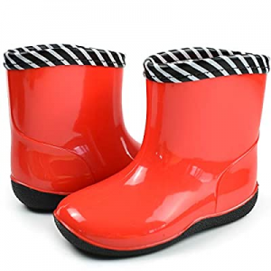 Girls Boys Rain Boots for Toddlers now 40.0% off , Baby Kids Raining Boot with Easy-On Lightweight..