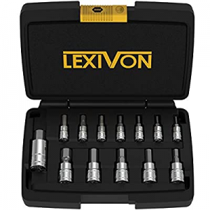 LEXIVON HEX Bit Socket Set now 20.0% off , Premium S2 Alloy Steel | 13-Piece Metric 2mm - 14mm Set..