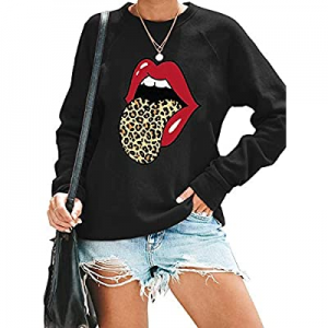 Kancystore Womens Crewneck Long Sleeve Sweatshirts Graphic Casual Loose Pullover Tops Shirts now 5..
