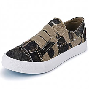 One Day Only！JENN ARDOR Women Fashion Canvas Sneakers Slip On Shoes Low Top Casual Walking Shoes F..