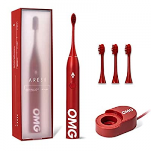 ARESH Sonic Electric Toothbrush Creative Fashion Red Design, Sensitive Gum Care, Wireless Rechargeab