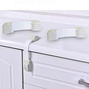 Cabinet Locks for Babies now 50.0% off , Child Safety Strap Locks (8 Pack) for Fridge, Drawers, To..