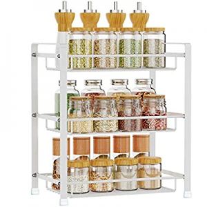Spice Rack now 40.0% off , Veckle 3 Tier Kitchen Bathroom Counter Rack Desktop Organizer Pantry Sh..