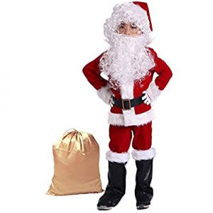 Takuvan Complete Christmas Boy’s 10PCS Santa Suit Children Halloween Costume now 50.0% off 