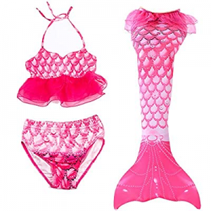 Nabegum Mermaid Tails for Swimming Girls Swimsuit Princess Bikini Bathing Suit Set now 50.0% off 