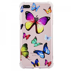 Beatuiphone Case Compatible iPhone 7 Plus iPhone 8 Plus Color Slim Protective Cover TPU Frame Anti-S