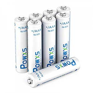 POWXS AAA Rechargeable Batteries, 800mAh Long Lasting 1.2v Triple AAA Solar Batteries for Solar Ligh