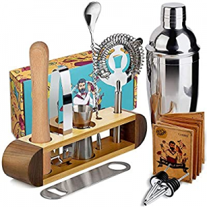 One Day Only！TJ.MOREE Bartender Kit with Stand now 25.0% off , 11-Piece Bar Tool Set Cocktail Set ..