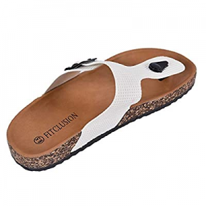 One Day Only！55.0% off JENN ARDOR Women's Thong Slide Sandals Slip on Cork Slides Flat Shoes with ..