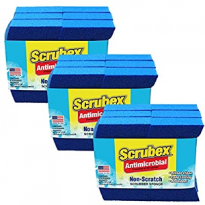 Scrubex Antimicrobial Non-Scratch Scrubber Sponge, 18 Count