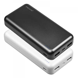 ENEGON 2-Pack Portable Power Bank 20000mAh, The Phone Charger Battery with USB C Input and Dual USB