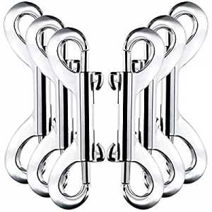 Double Ended Bolt Snap Hook,3.5" Zinc Alloy Metal Clips Key Holder,Trigger Chain Clips,Pack of 6 n..
