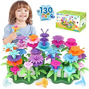 55.0% off Flower Garden Building Block Toys Gifts，130 pcs Best Stem Toys for 3 Year Old Girl Growi..