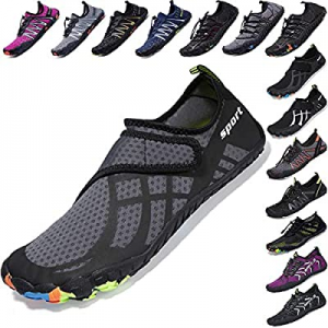 Mens Womens Water Sport Shoes Barefoot Quick-Dry Aqua Socks for Beach Swim Surf Yoga Exercise now ..