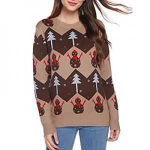 iClosam Women's Knit Sweater Pullover Long Sleeve Ugly Christmas Floral Sweater now 70.0% off 
