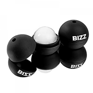One Day Only！Bizz Large Round Sphere Ice Molds Set with Lid-2 Pack-Big Sphere Ice Cubes for Whiske..