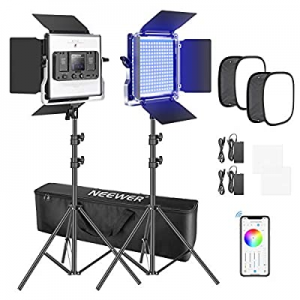 Neewer 2 Packs 480 RGB Led Light with APP Control now 38.0% off , Photography Video Lighting Kit w..
