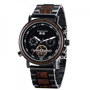 60.0% off BOBO BIRD Mens Mechanical Watch Multi Automatic/Hand Winding Stainless Steel Wristwatch ..