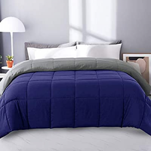 68.0% off All-Season Reversible Down Alternative Quilted Comforter - Soft Bed Comforter with Corne..