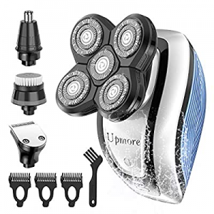 Upmore Electric Razor for Men, 5-in-1 Electric Shavers for Bald Head Men Shaver Razor Grooming Kit w