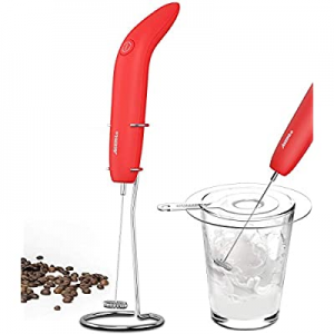 One Day Only！Milk Frother Handheld now 15.0% off , Atemto Battery Operated Foam Maker with Splash ..