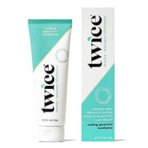 Twice Vegan Toothpaste for Sensitive Teeth and Gums and Teeth Whitening Toothpaste - SLS Free Toothp