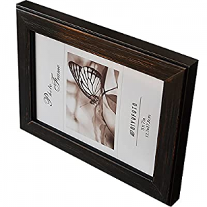 QIYUFOTO Picture Frames 5x7 Natural Solid Wood Photo Frames for Table Top Display and Wall Mount W..