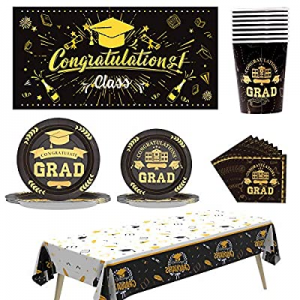 2021 Graduation Decorations Graduation Party Decorations Paper Plates now 30.0% off , 98 PCS Gradu..