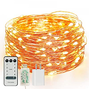 One Day Only！CREATIVE DESIGN Fairy Lights now 35.0% off , 100 LED 33ft String Light USB Plug in Tw..