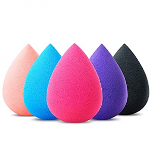 One Day Only！Hygea Beauty Makeup Sponge Blender Set of 5 - Non Latex now 15.0% off , Soft, Multi-c..