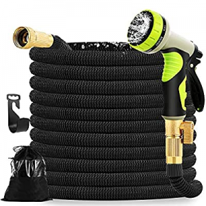 One Day Only！5.0% off Mahoon Expandable Garden Hose 100ft - Water hose with 9 Function Spray Nozzl..