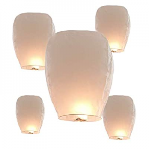 5 Pack Sky Lanterns Wishing Paper Lanterns now 50.0% off , 100% Biodegradable Paper Lanterns for P..