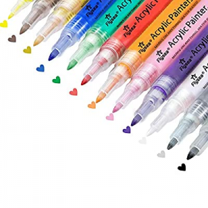 Acrylic Paint Pens now 50.0% off , 12 Colors 0.7mm Paint Markers Set for Rocks Painting, Ceramic, ..